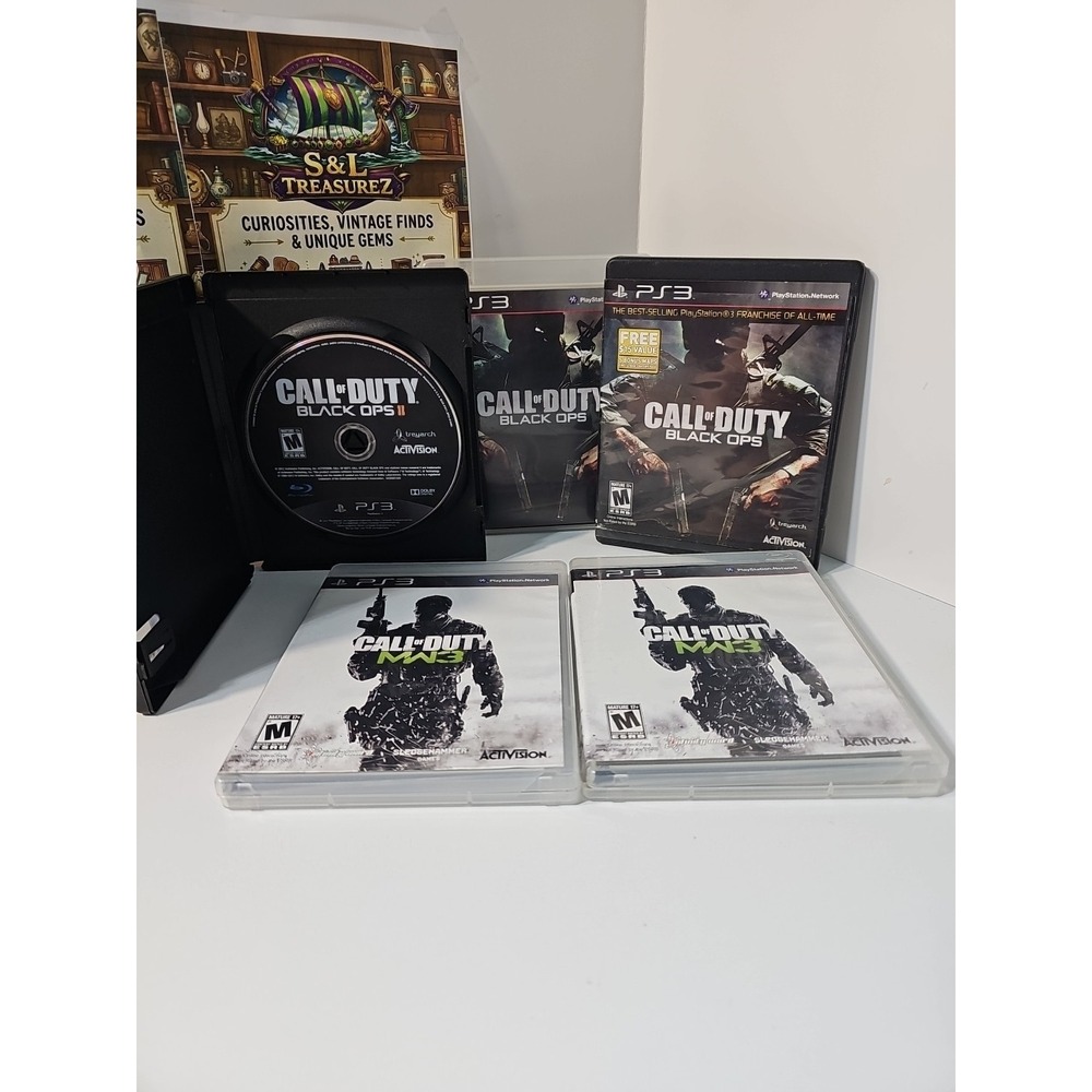Ps3 Call Of Duty 5 Game Lot 2 MW3, 2 BLK OPS, 1 BLK OPS 2